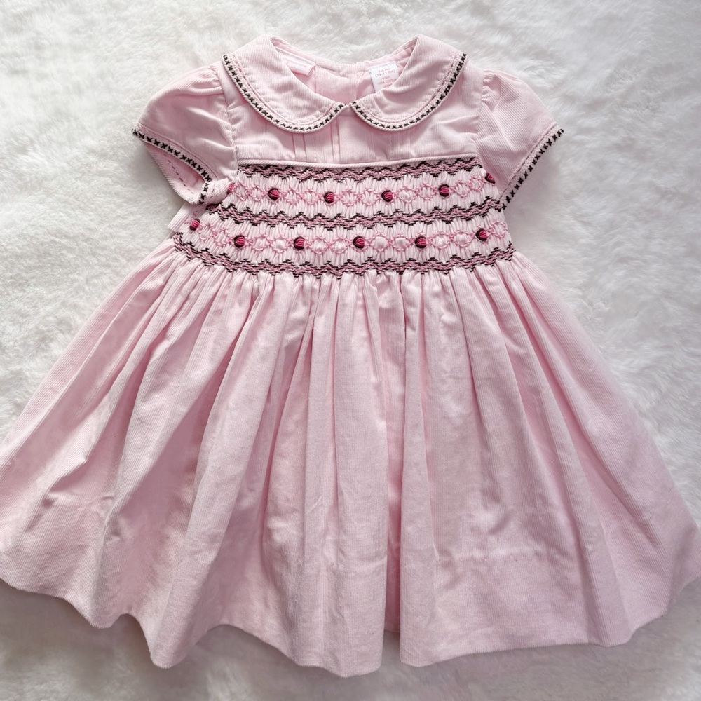 First Impressions Baby Girls Pink Smocked Dress